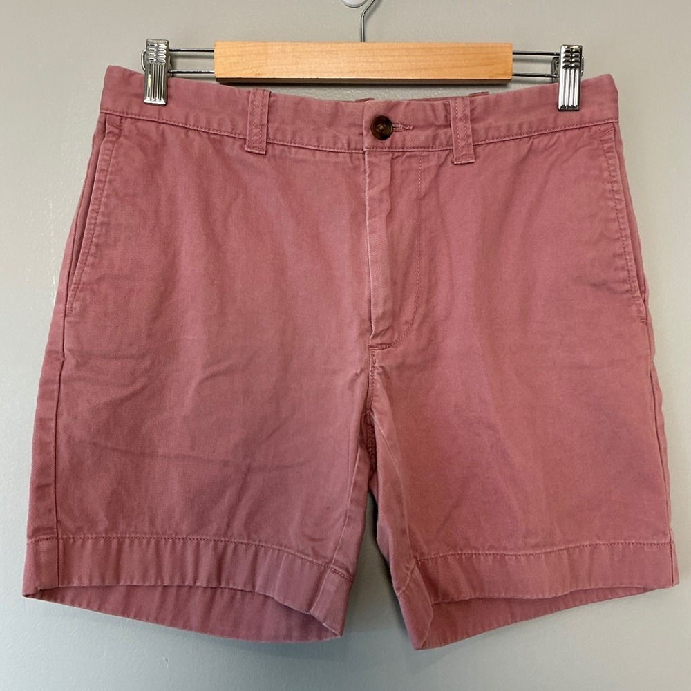 J.Crew Reade Chino Shorts 100% Cotton Women 30W Pink Solid Twill Casual Summer
